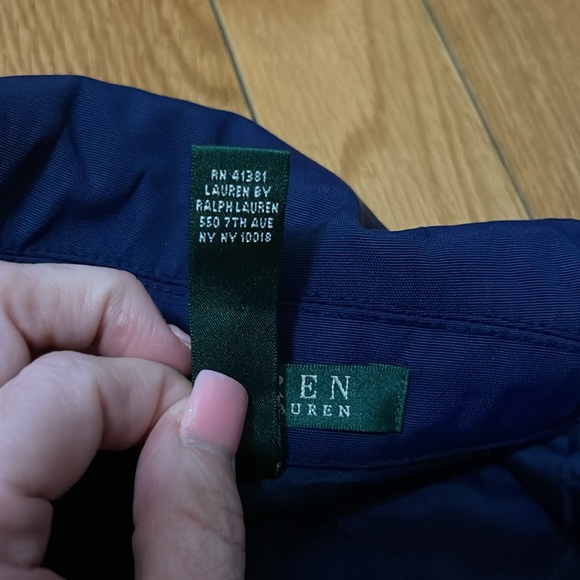 Lauren Ralph Lauren size medium Royal Blue zip up moto style jacket - Picture 6 of 10